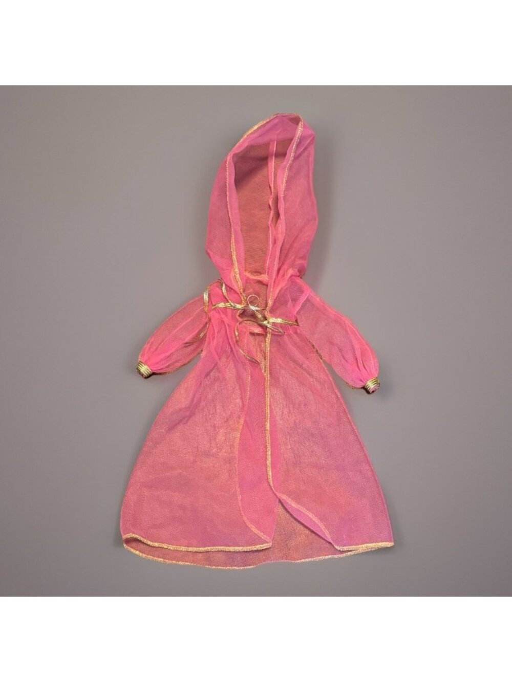 Barbie Disney Princess Jasmine Evening Palace Robe RARE Sheer Pink Hood Neglige